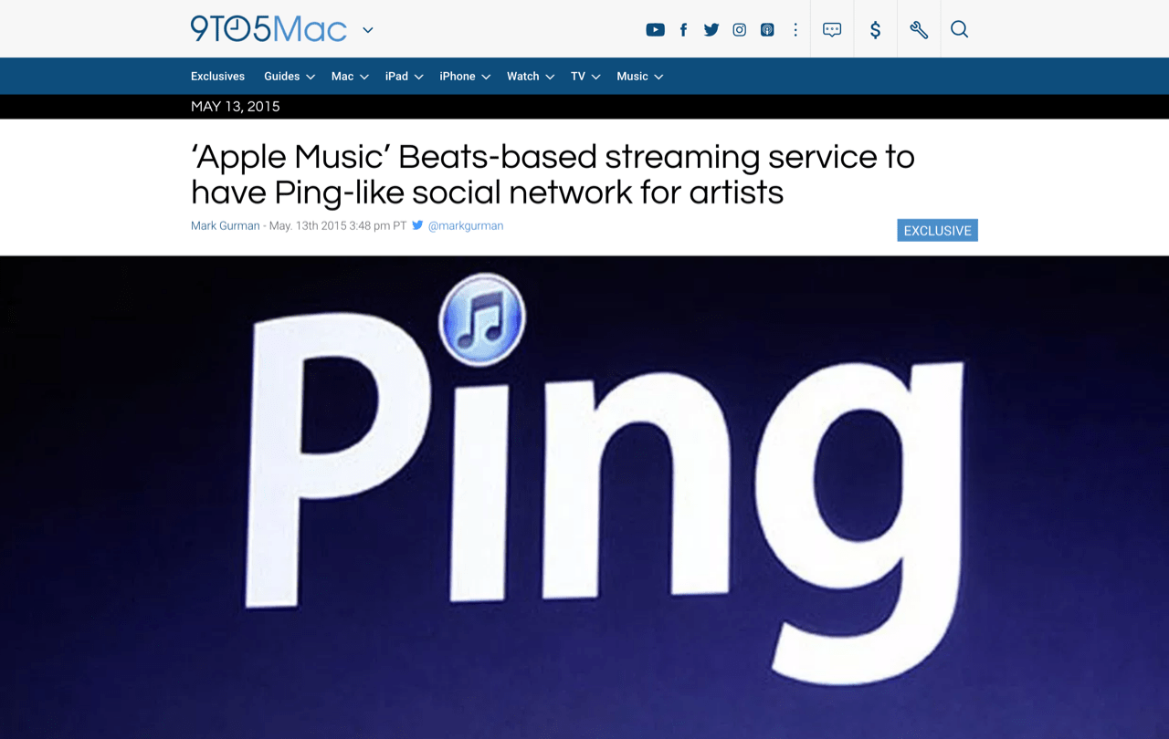 'Apple Music' Beats-based streaming service to have Ping-like social network for artists - 9to5Mac