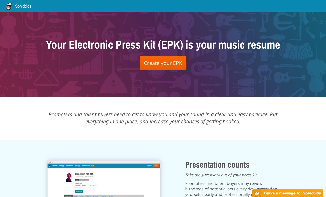 EPK | Electronic Press Kit | Sonicbids
