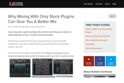 Why Mixing With Only Stock Plugins Can Give You A Better Mix - Recording Revolution