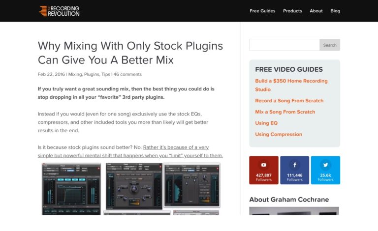 Why Mixing With Only Stock Plugins Can Give You A Better Mix - Recording Revolution