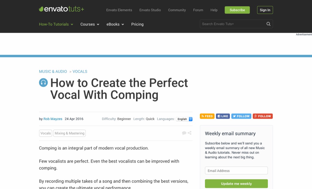 How to Create the Perfect Vocal With Comping