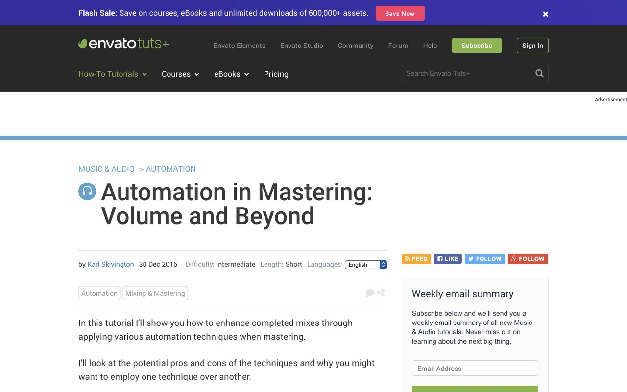 Automation in Mastering: Volume and Beyond