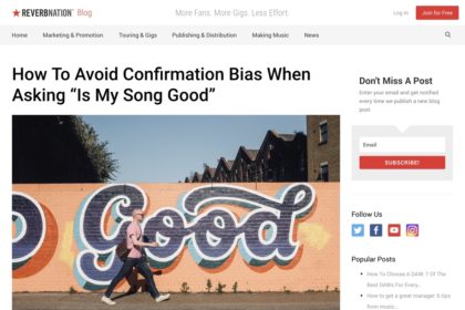 How To Avoid Confirmation Bias When Asking "Is My Song Good" | ReverbNation Blog