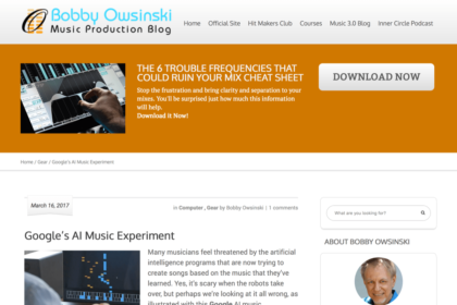 Google&apos;s AI Music Experiment - Bobby Owsinski&apos;s Music Production Blog