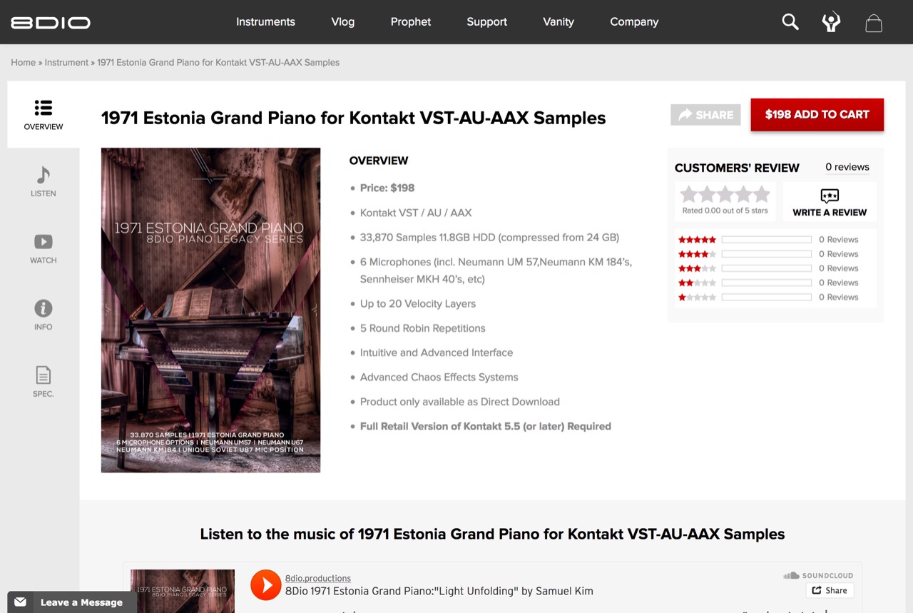1971 Estonia Grand Piano for Kontakt VST-AU-AAX