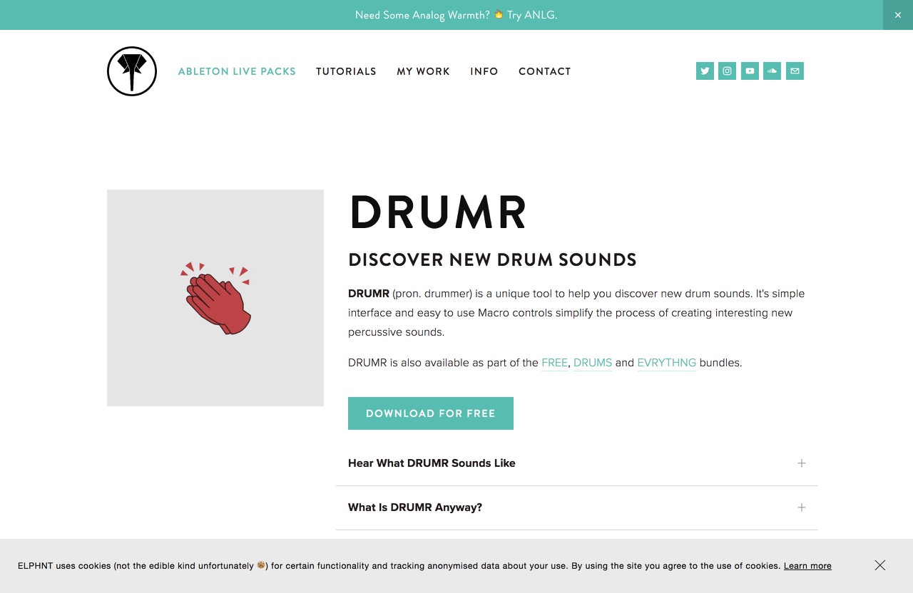 DRUMR | Discover New Drum Sounds — ELPHNT // Make Better Music with Ableton Live
