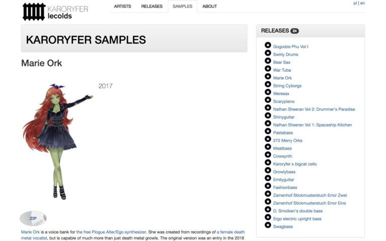 Marie Ork - Karoryfer Samples - Karoryfer Lecolds
