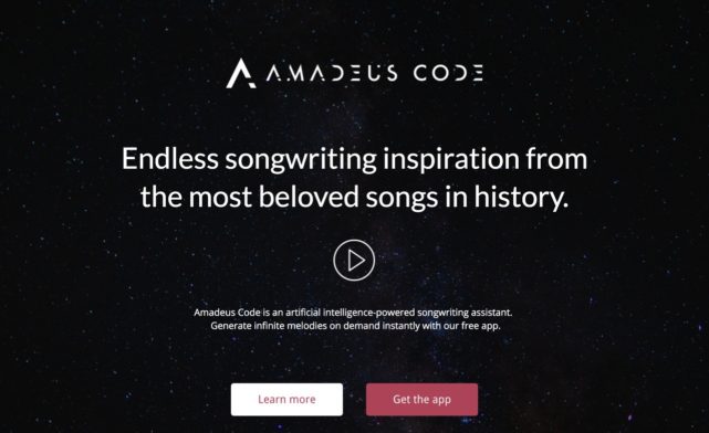 Get early access to Amadeus Code - artificial intelligence powered songwriting assistant