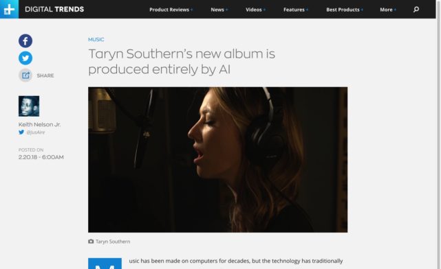 Taryn Southern Made An Album Entirely Produced By Artificial Intelligence | Digital Trends