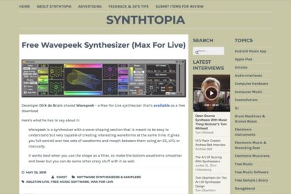 Free Wavepeek Synthesizer (Max For Live) – Synthtopia