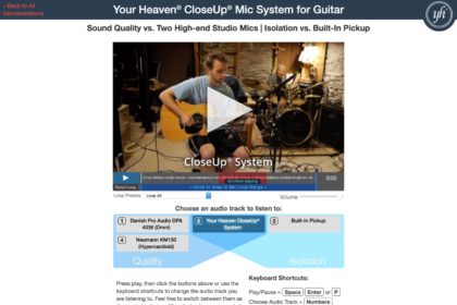 Your Heaven® CloseUp® Mic System for Guitar - Isolation and Sound Quality