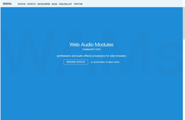 Web Audio Modules | community site