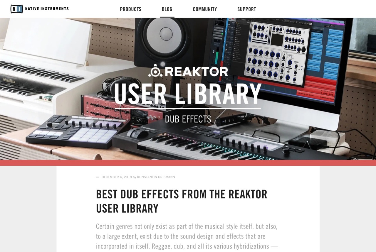 Best dub effects from the REAKTOR User Library | Native Instruments Blog