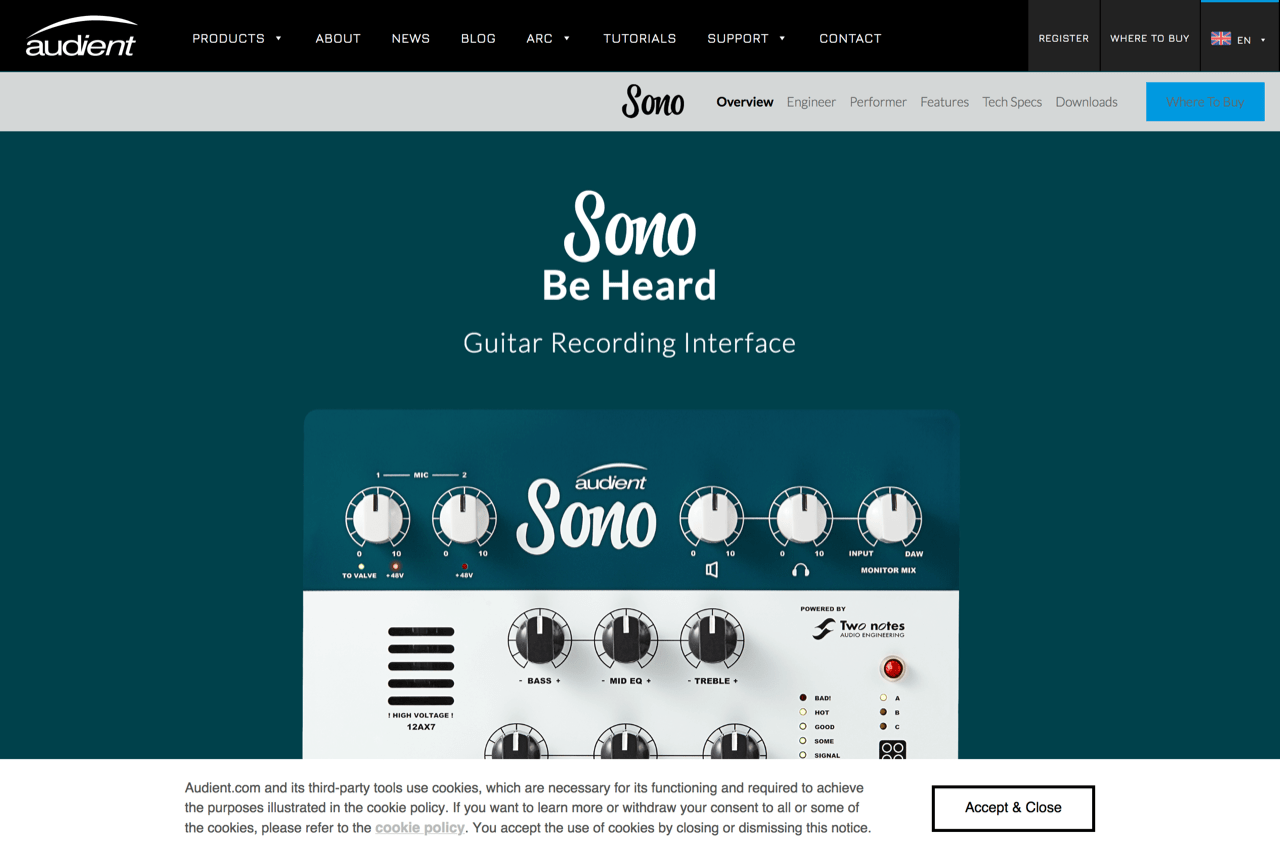 Audient Sono - Guitar Recording Interface