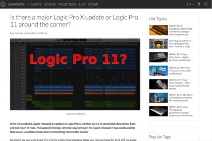 Is there a major Logic Pro X update or Logic Pro 11 around the corner? - gearnews.com
