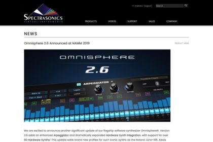 Spectrasonics News - Omnisphere 2.6 Announced at NAMM 2019
