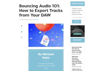 Bouncing Audio 101: How to Export Tracks from Your DAW – Soundfly