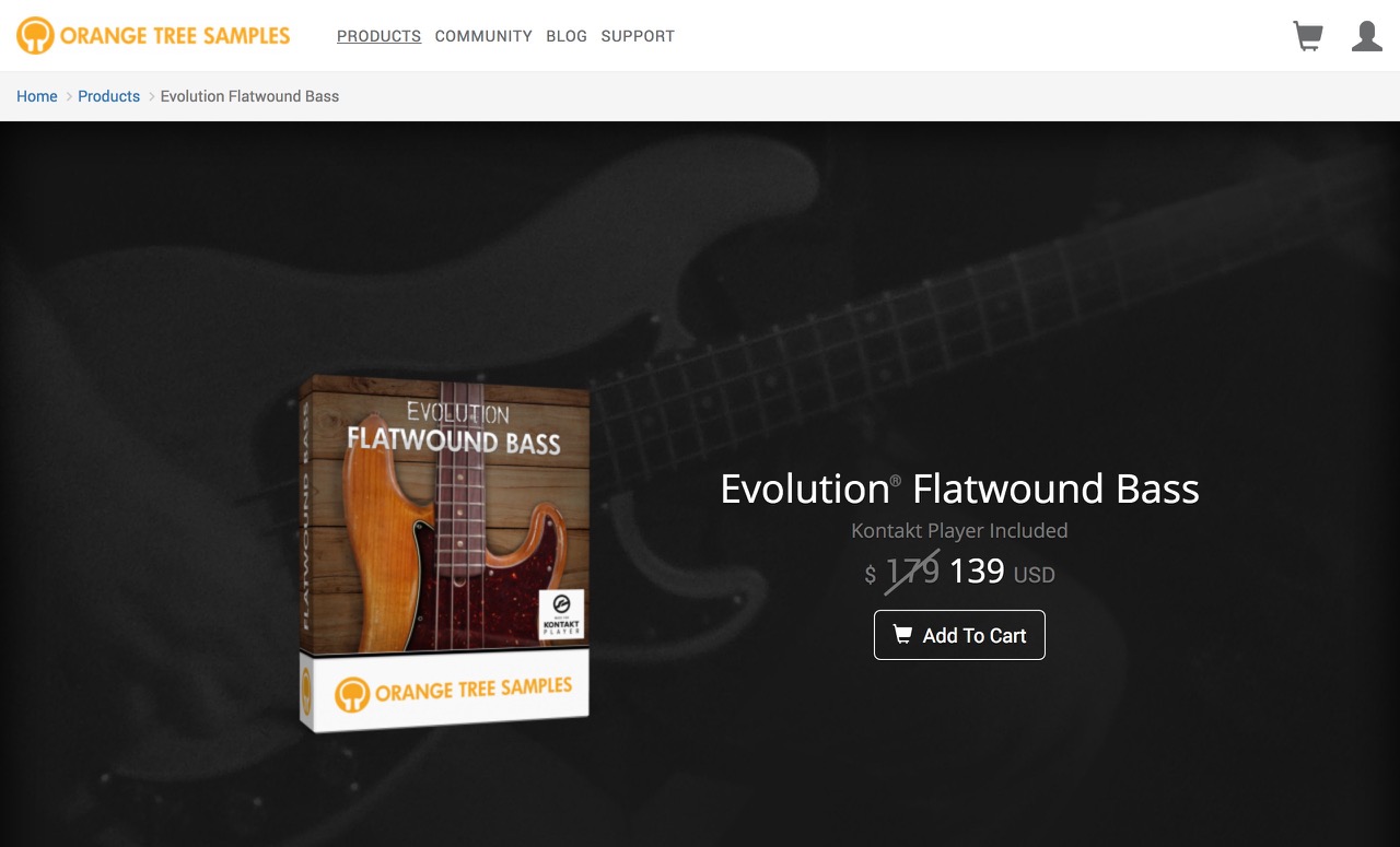 Evolution Flatwound Bass :: Orange Tree Samples