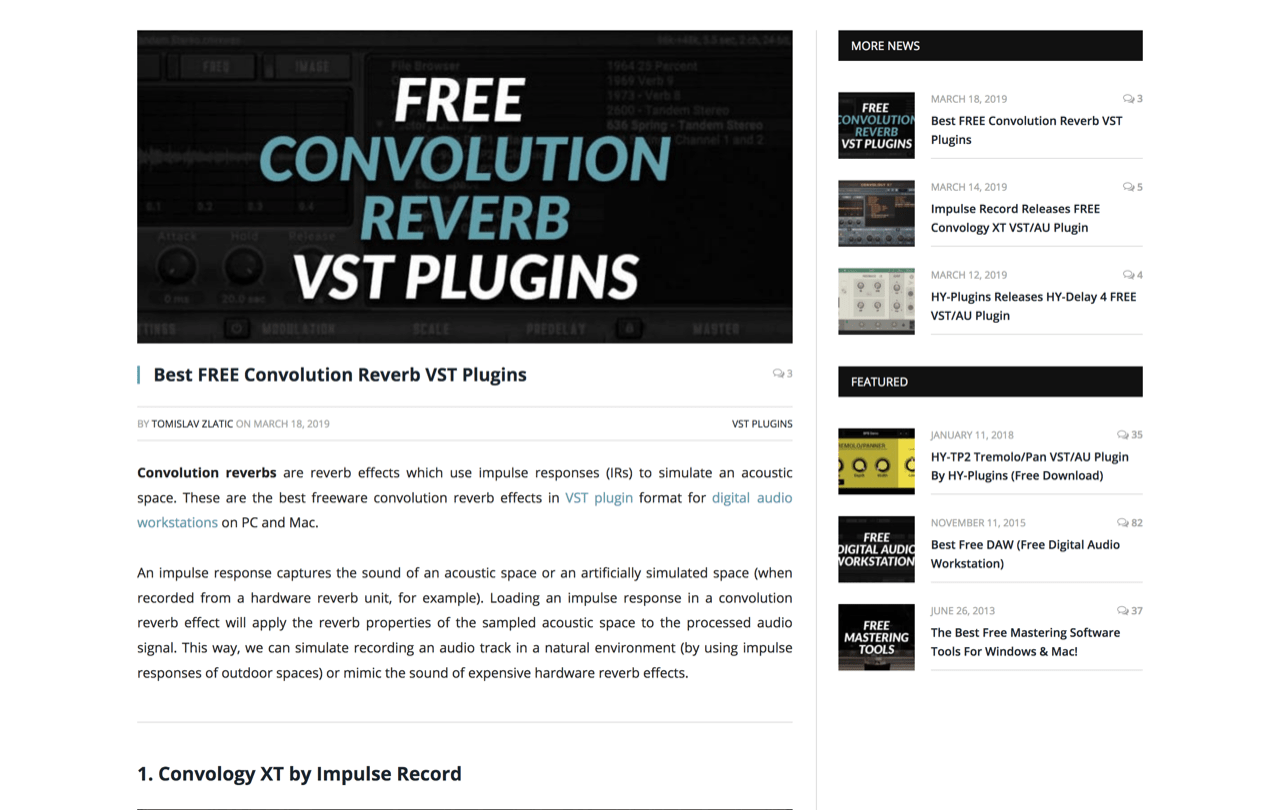 Best FREE Convolution Reverb VST Plugins - Bedroom Producers Blog