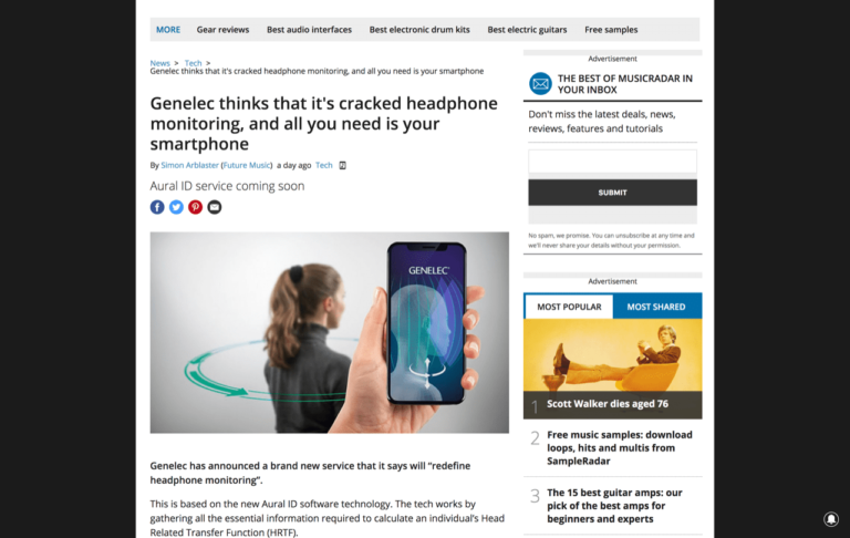 Genelec thinks that it's cracked headphone monitoring, and all you need is your smartphone | MusicRadar