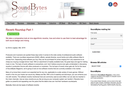 Reverb Roundup Part 1