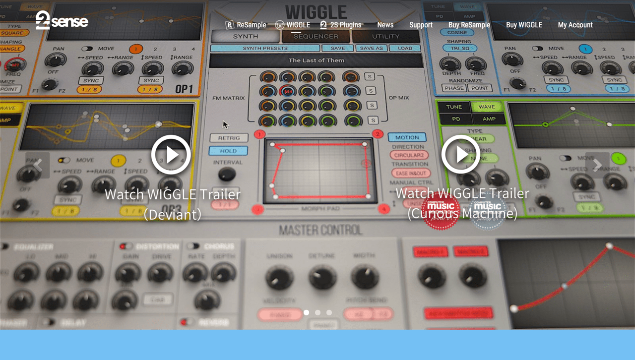WIGGLE | 2nd Sense Audio - Resample Audio Editor & WIGGLE Dynamic Waveshaping Synthesizer plugin