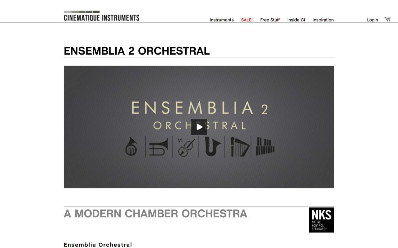 >CINEMATIQUE INSTRUMENTS - Ensemblia 2 Orchestra