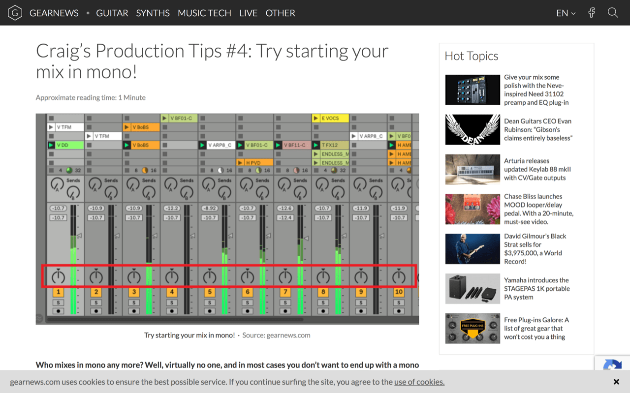Craig's Production Tips #4: Try starting your mix in mono! - gearnews.com
