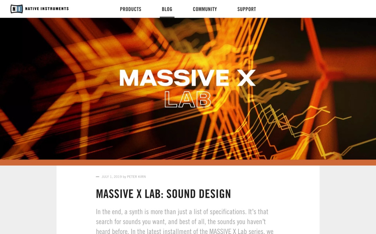 MASSIVE X Lab: Sound design | Native Instruments Blog