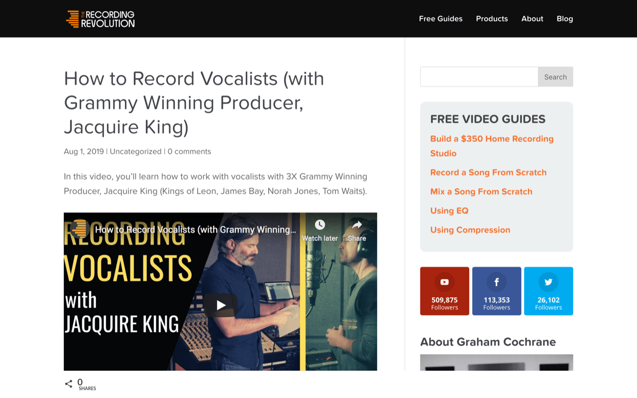 How to Record Vocalists (with Grammy Winning Producer, Jacquire King) - Recording Revolution