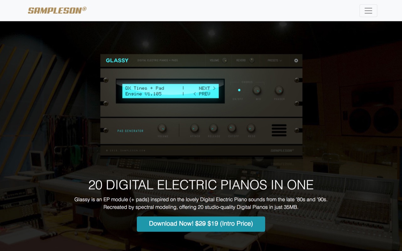 Glassy. Digital Electric Piano Module (+ Pads) | Sampleson