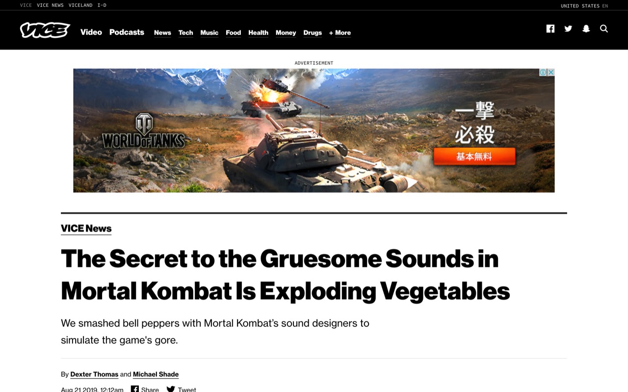 The Secret to the Gruesome Sounds in Mortal Kombat Is Exploding Vegetables - VICE