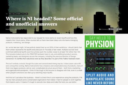 Where is NI headed? Some official and unofficial answers - CDM Create Digital Music