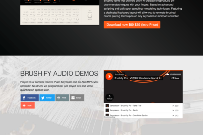 Brushify Pro. Brushed drum kit for Finger Drummers | Sampleson