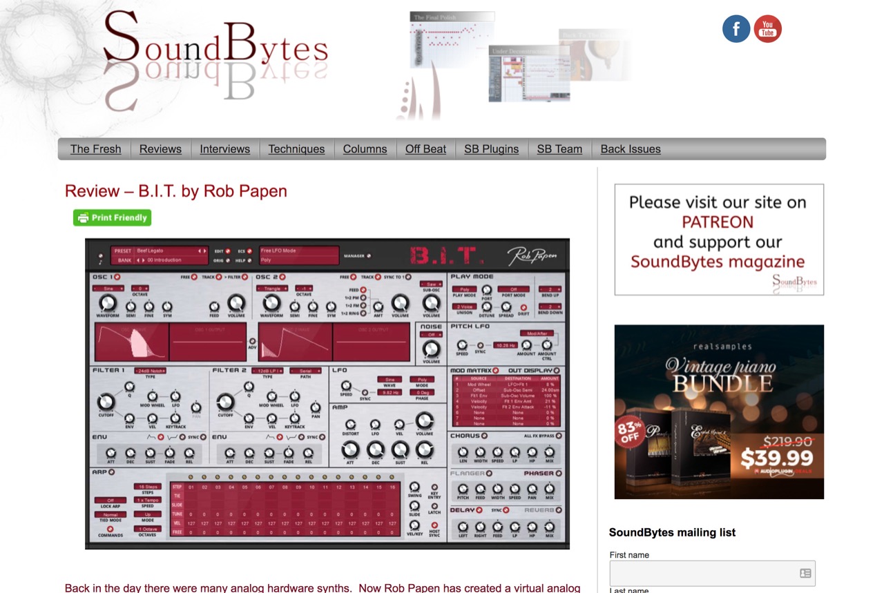 Review - B.I.T. by Rob Papen