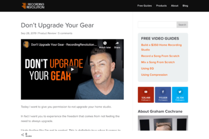 Don&apos;t Upgrade Your Gear - Recording Revolution