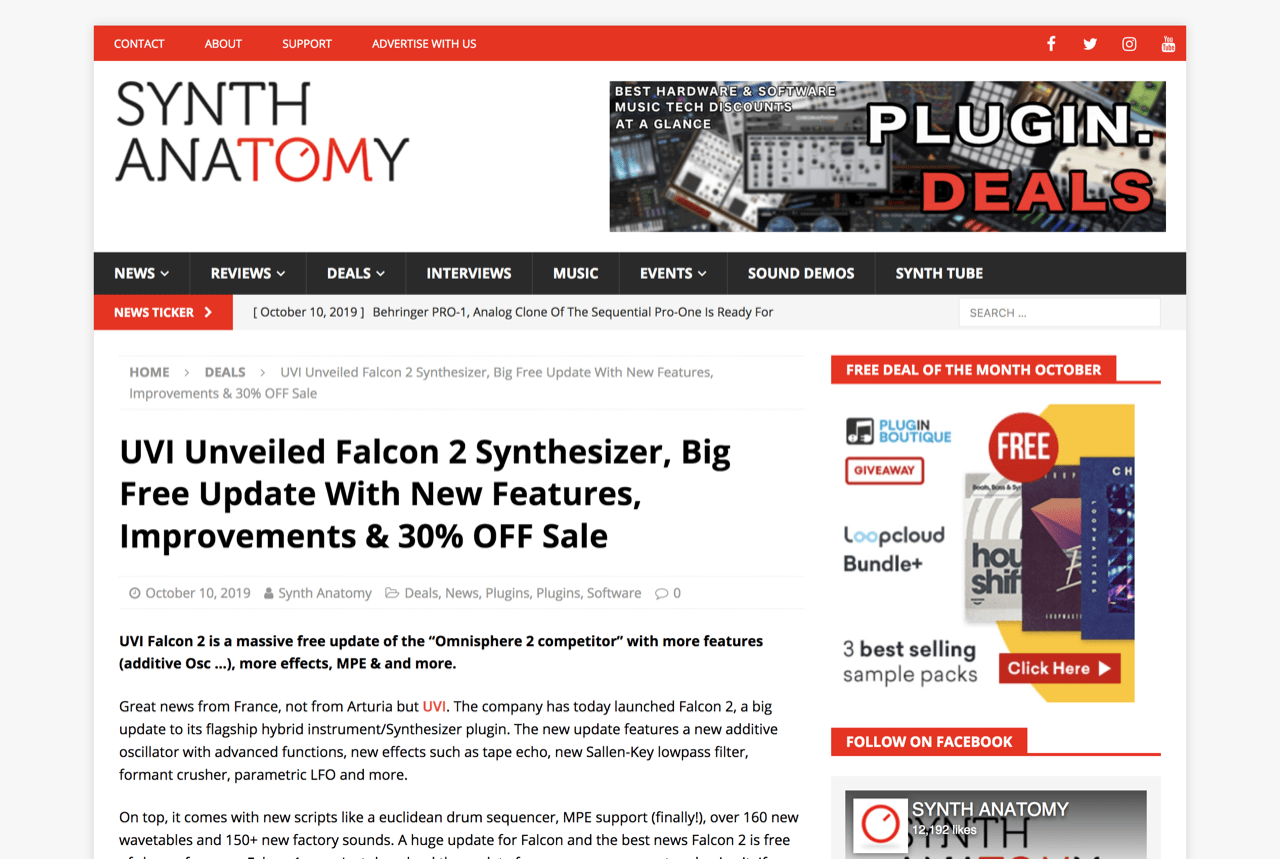 UVI Unveiled Falcon 2 Synthesizer, Big Free Update & 30% OFF Intro Sale