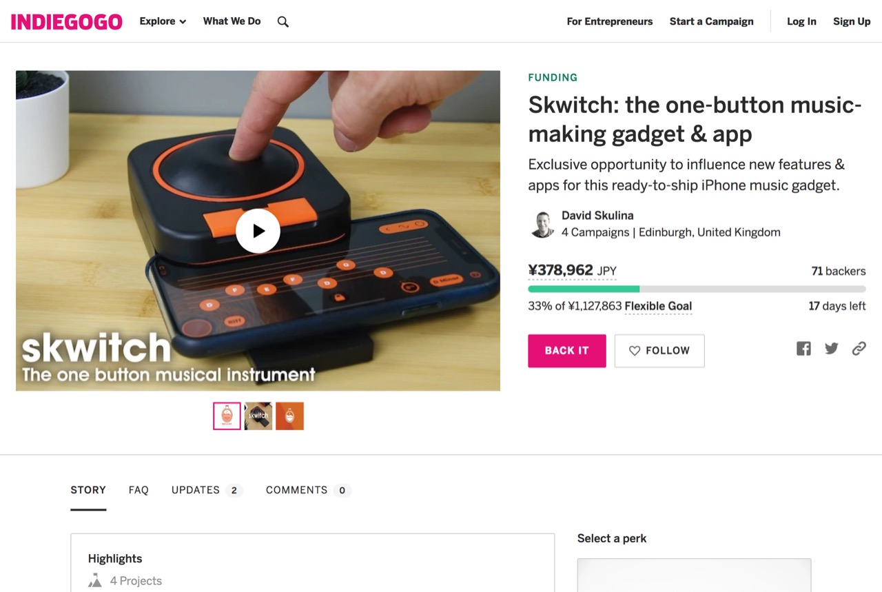Skwitch: the one-button music-making gadget & app | Indiegogo