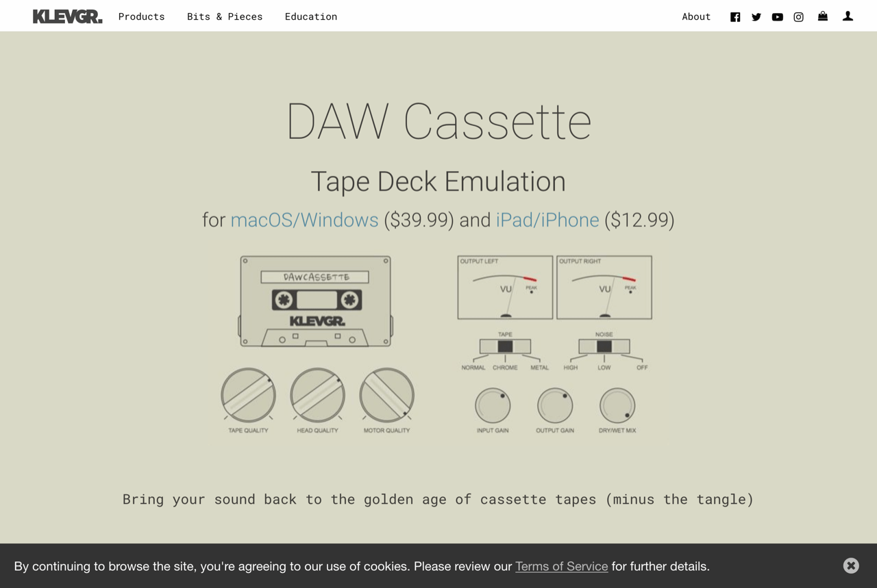 DAW Cassette - Tape Deck Emulation