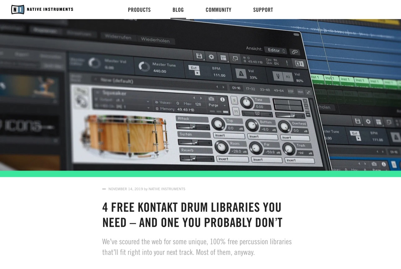 4 free KONTAKT drum libraries you need – and one you probably don’t