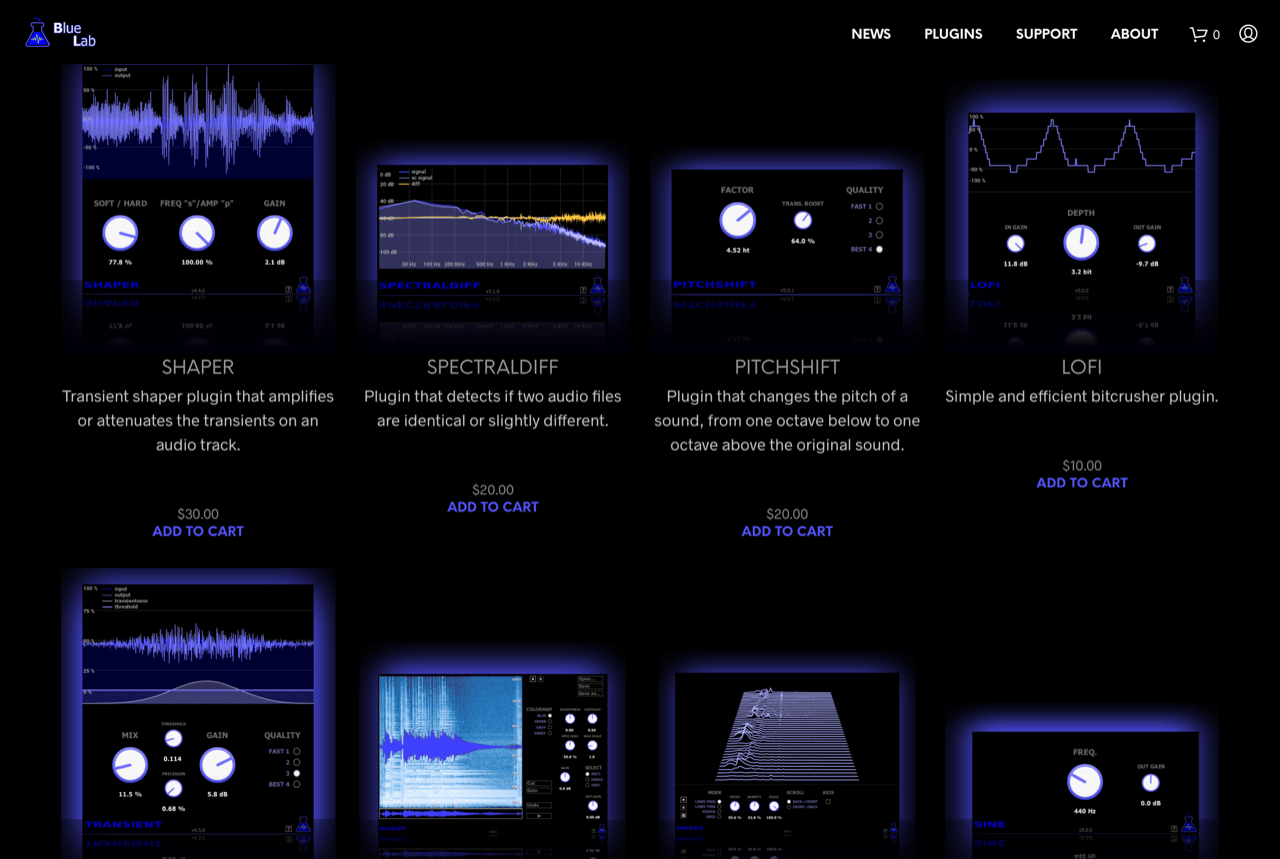 Products Archive - BlueLab | Audio Plugins