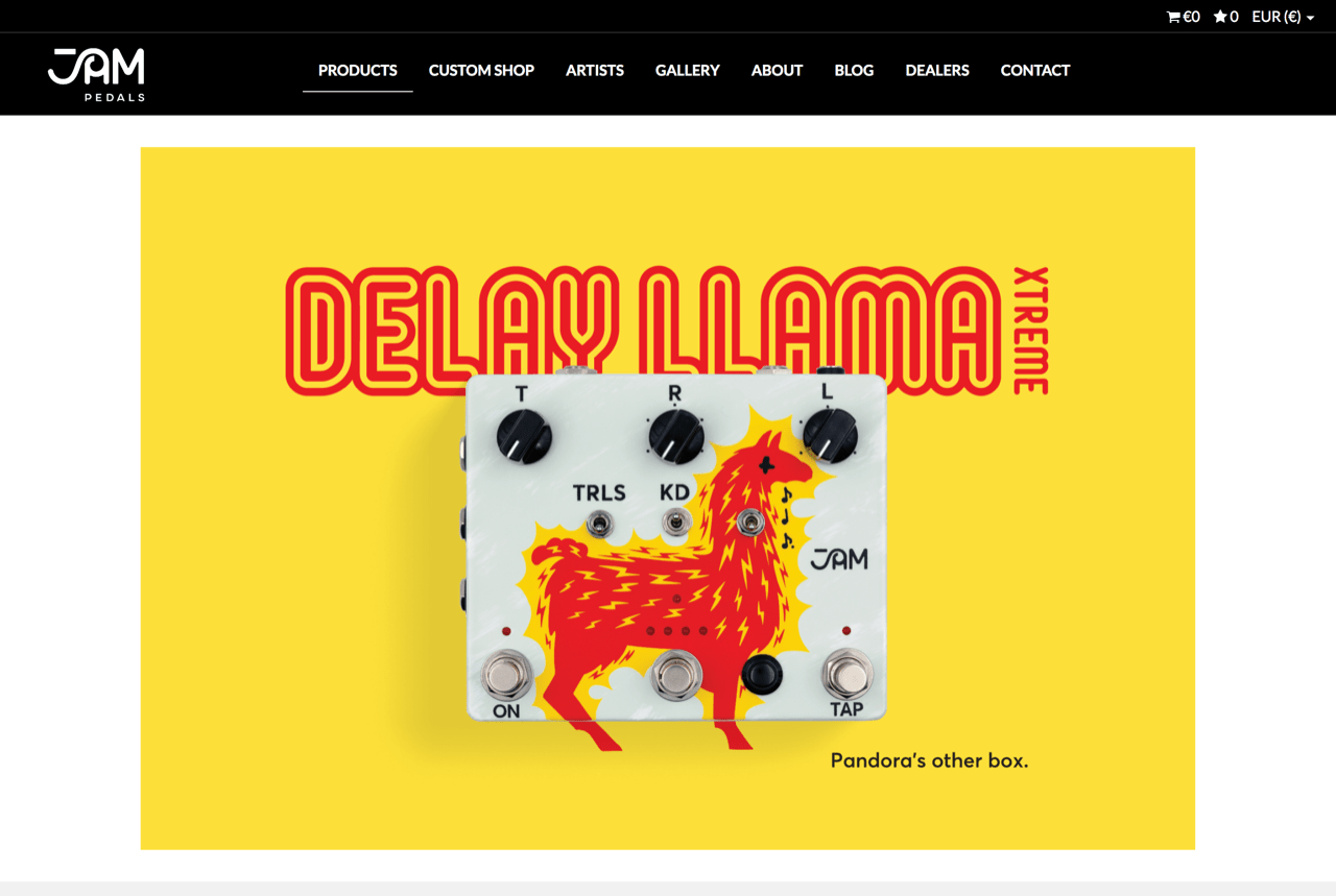 JAM pedals Delay Llama Xtreme | Analog delay w/ Tap Tempo, Trails Effects, Presets