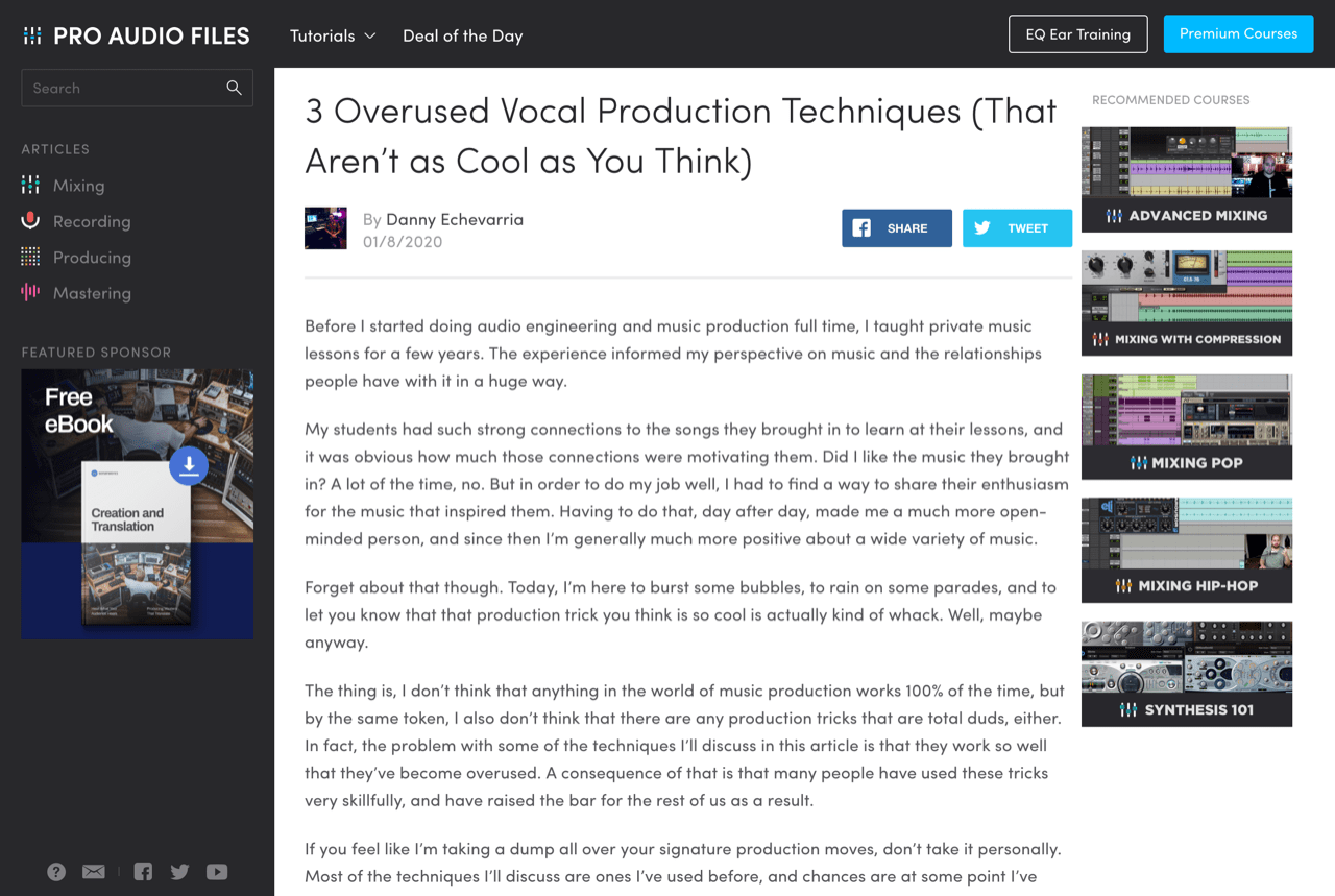 3 Overused Vocal Production Techniques (That Aren't as Cool as You Think) — Pro Audio Files