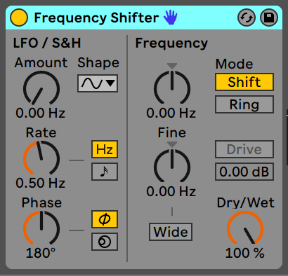 Ableton Live "Frequency Shifter"