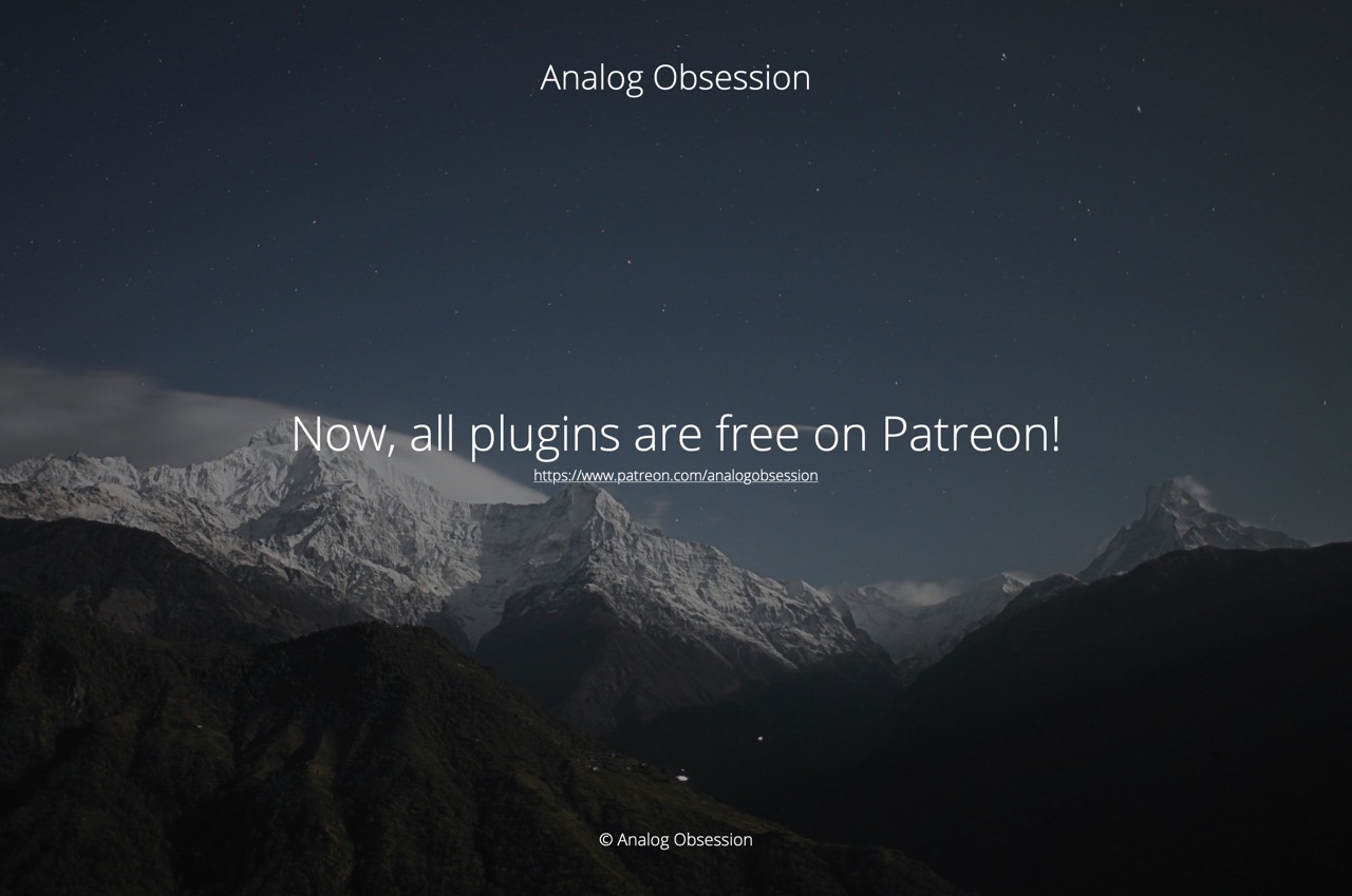 Now, all plugins are free on Patreon!