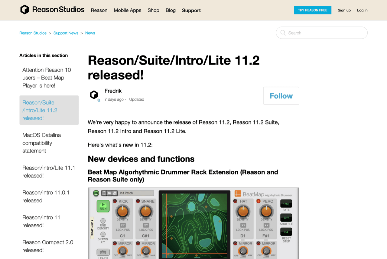 Reason/Suite/Intro/Lite 11.2 released! – Reason Studios