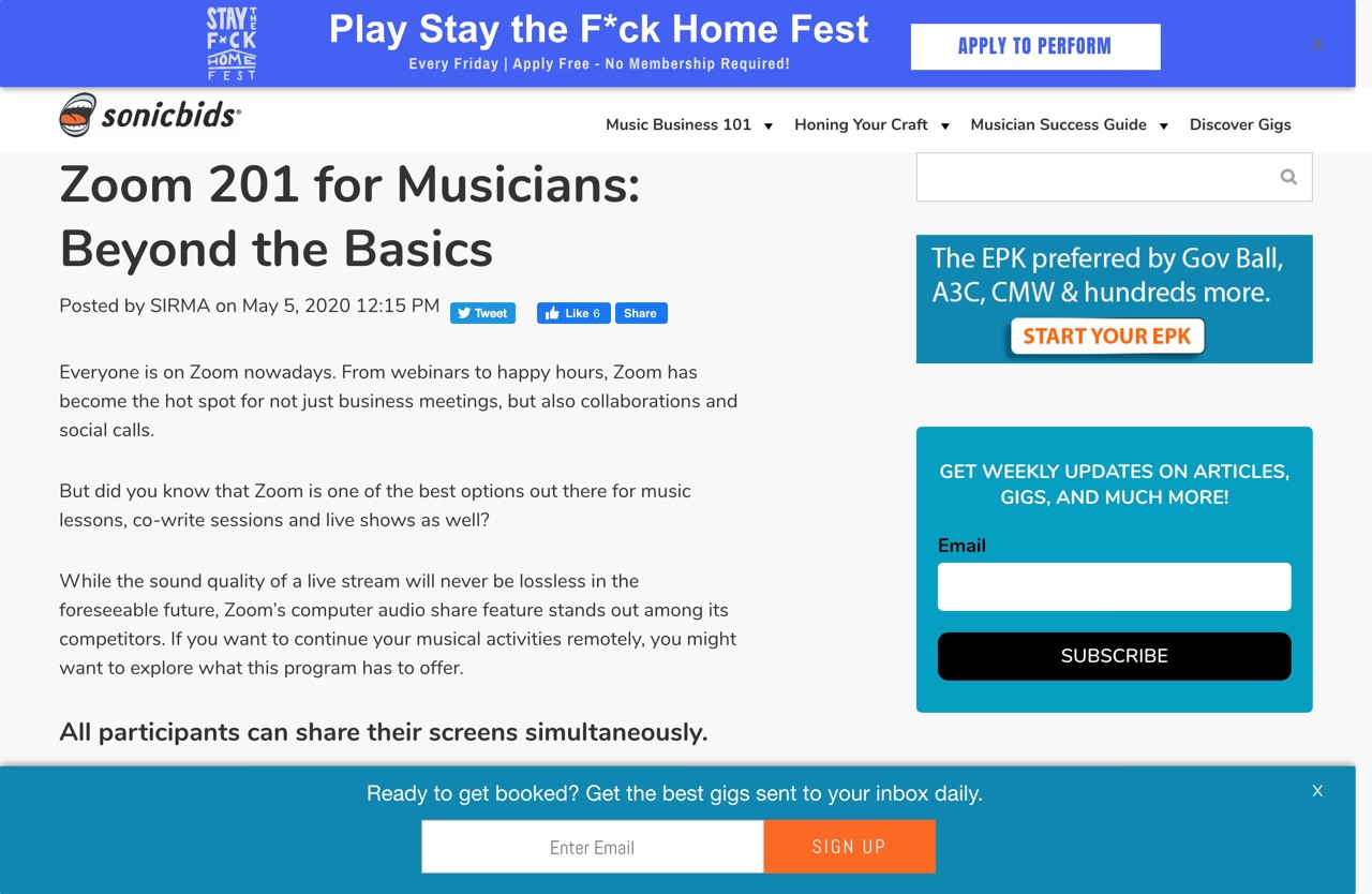 Zoom 201 for Musicians: Beyond the Basics