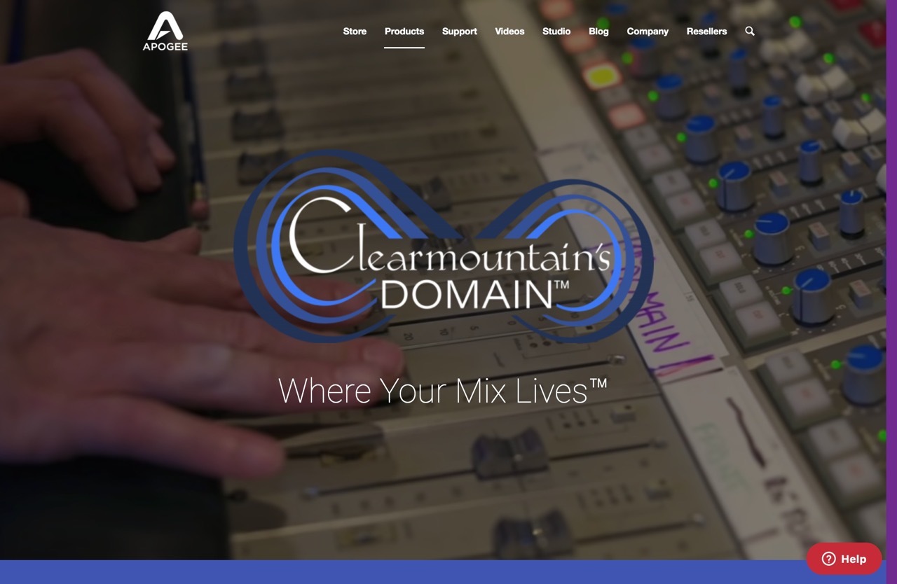 Clearmountain's Domain - Personalized FX Signal Chain Recreated in a Simple, Powerful Plugin - Apogee Electronics