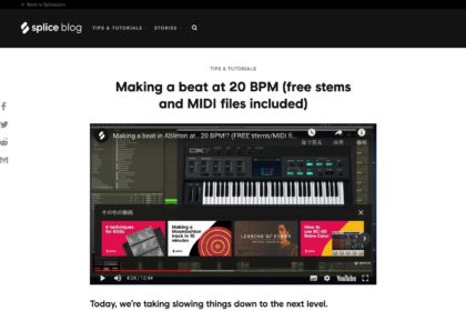 Making a beat at 20 BPM (free stems and MIDI files included) - Blog | Splice