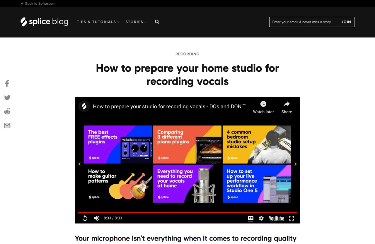 How to prepare your home studio for recording vocals - Blog | Splice